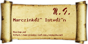 Marczinkó István névjegykártya