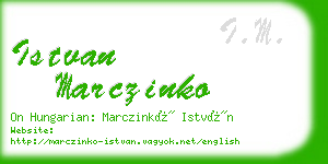 istvan marczinko business card